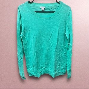 J. Crew, Lightweight Crew Sweater, Light Green, Size Medium, Women’s